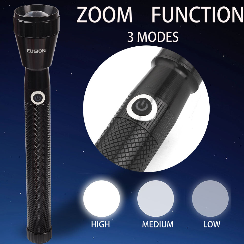 Rechargeable  Laser LED Flashlight Zoomable Power LED Aluminum Body EL8015