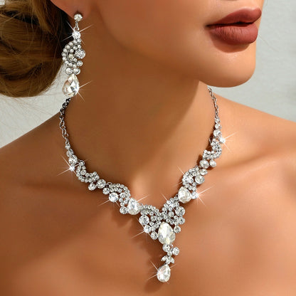 Luxury High-End Design Noble Elegant Exquisite Necklace Earrings Set 6819