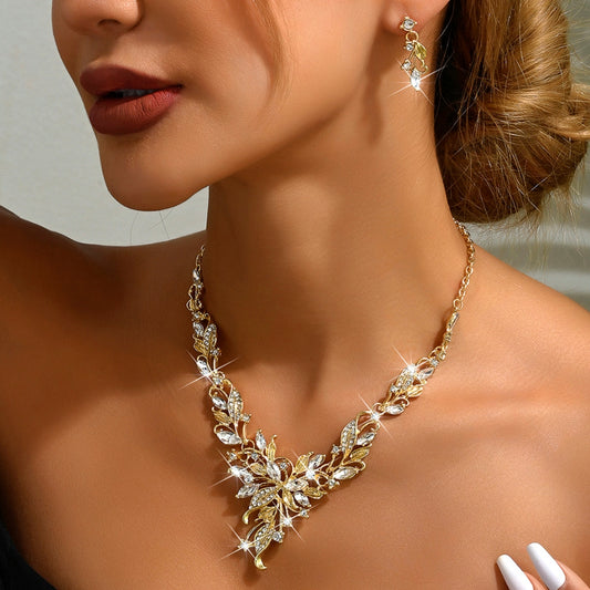 Diamonds Formal Elegant Design Clavicle Chain 80804502