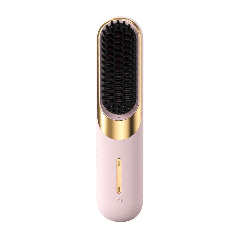 Electric Professional Hot Air Straight Curling Comb Mini Hair Straightening Brush EL-Comb