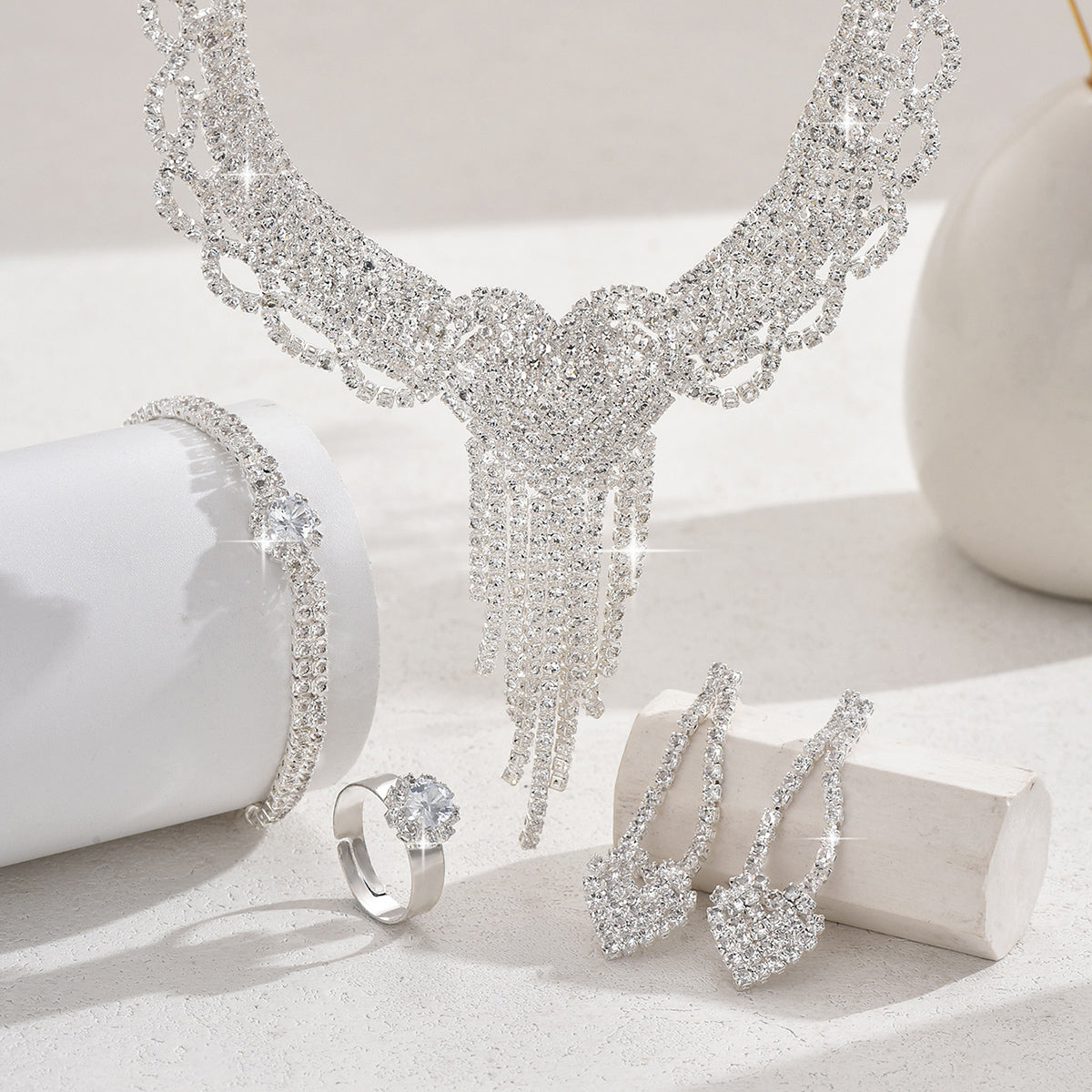 European-American Style Luxury Rhinestone Women's Jewelry Set 80818801