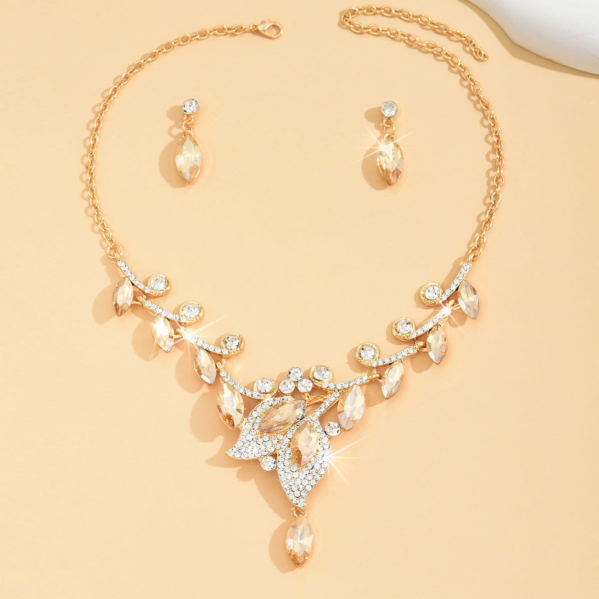 Water Drop Shaped Geometric Jewelry Set 80801837