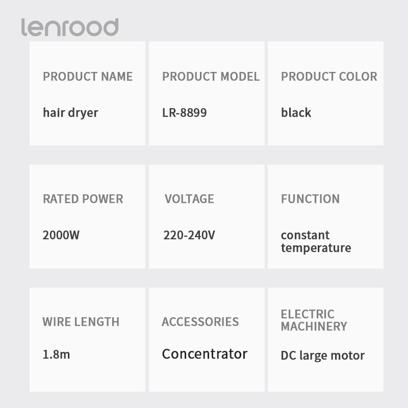 مجفف الشعر مجفف الشعر الاحترافي LR-8899 
