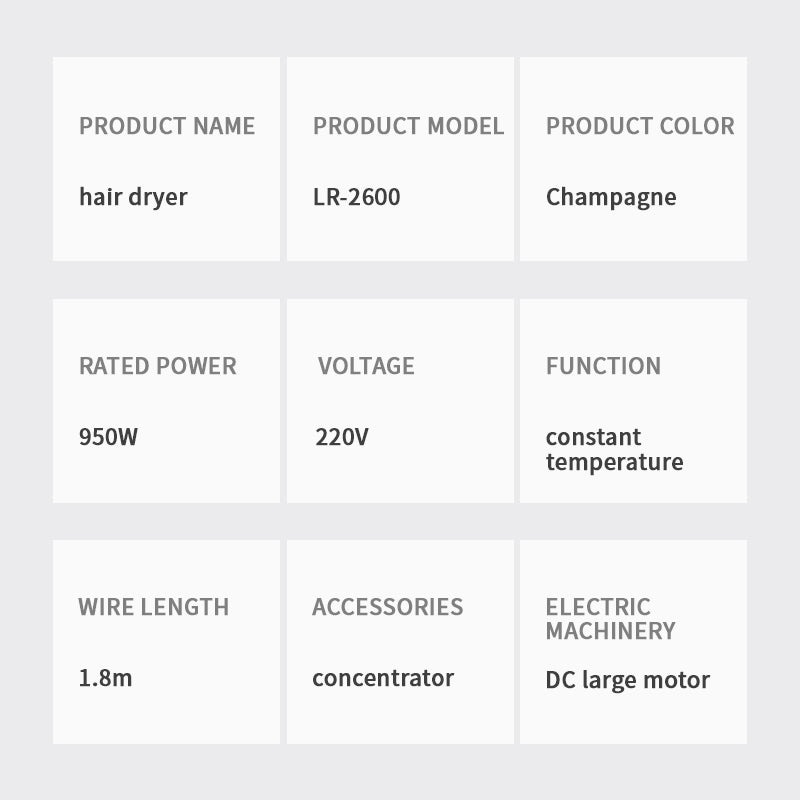 مجفف الشعر مجفف الشعر الاحترافي LR-2600 