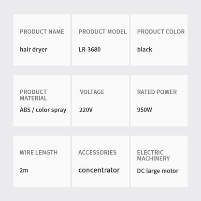 مجفف الشعر مجفف الشعر الاحترافي LR-3680 